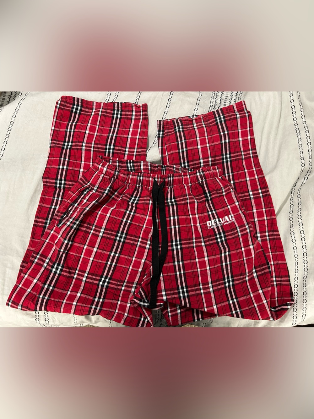 DVU Red and Black Plaid Pajama Pants